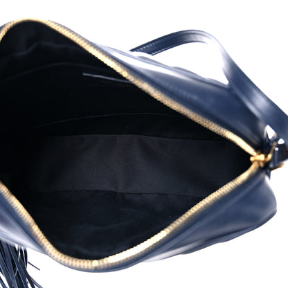 Saint Laurent Calfskin Matelasse Monogram Lou Camera Bag Deep Marine 5 of 11