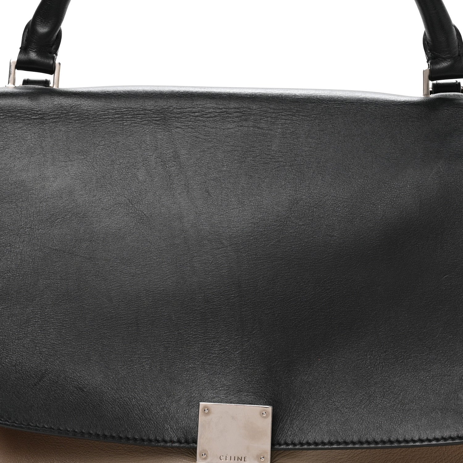 Celine Smooth Calfskin Suede Medium Tri-Color Trapeze Orange 7 of 12