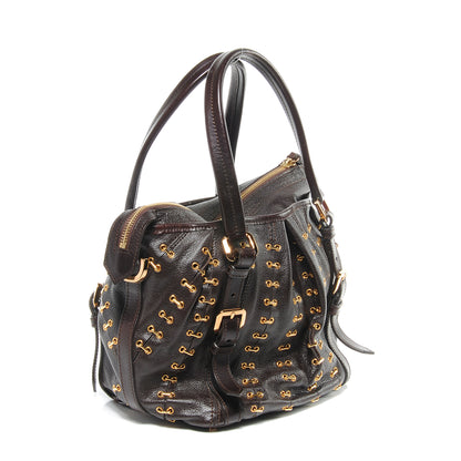 Burberry Leather Metal Stitch Lowry Chocolate 3 of 7