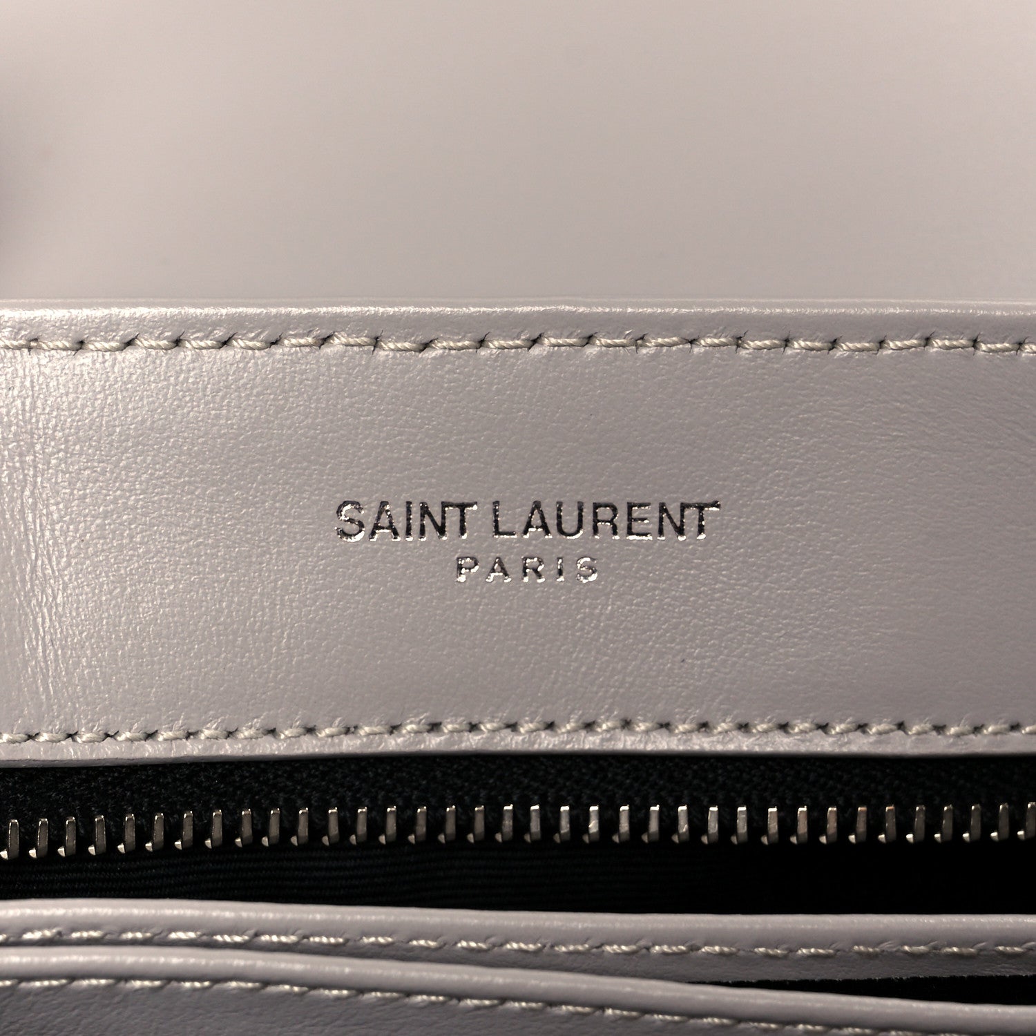 Saint Laurent Calfskin Y Quilted Monogram Toy Loulou Satchel Granite 6 of 12