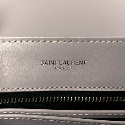Saint Laurent Calfskin Y Quilted Monogram Toy Loulou Satchel Granite 6 of 12