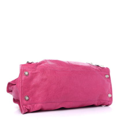 Balenciaga Agneau Giant 21 Silver Hardware Weekender Cyclamen Fucsia 4 of 13
