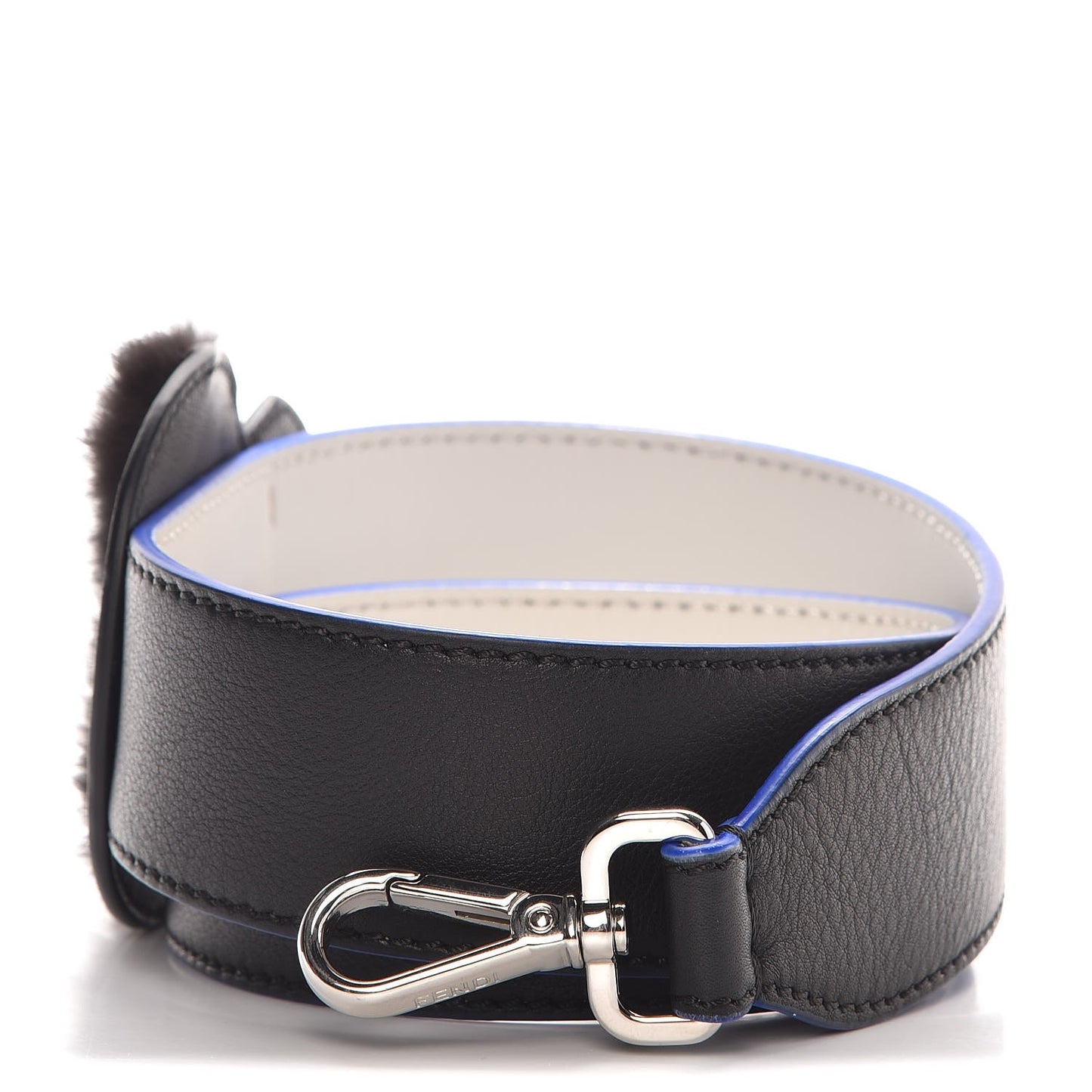 Vitello Dolce Mink Fur Karlito Inlay Strap You Black Multicolor