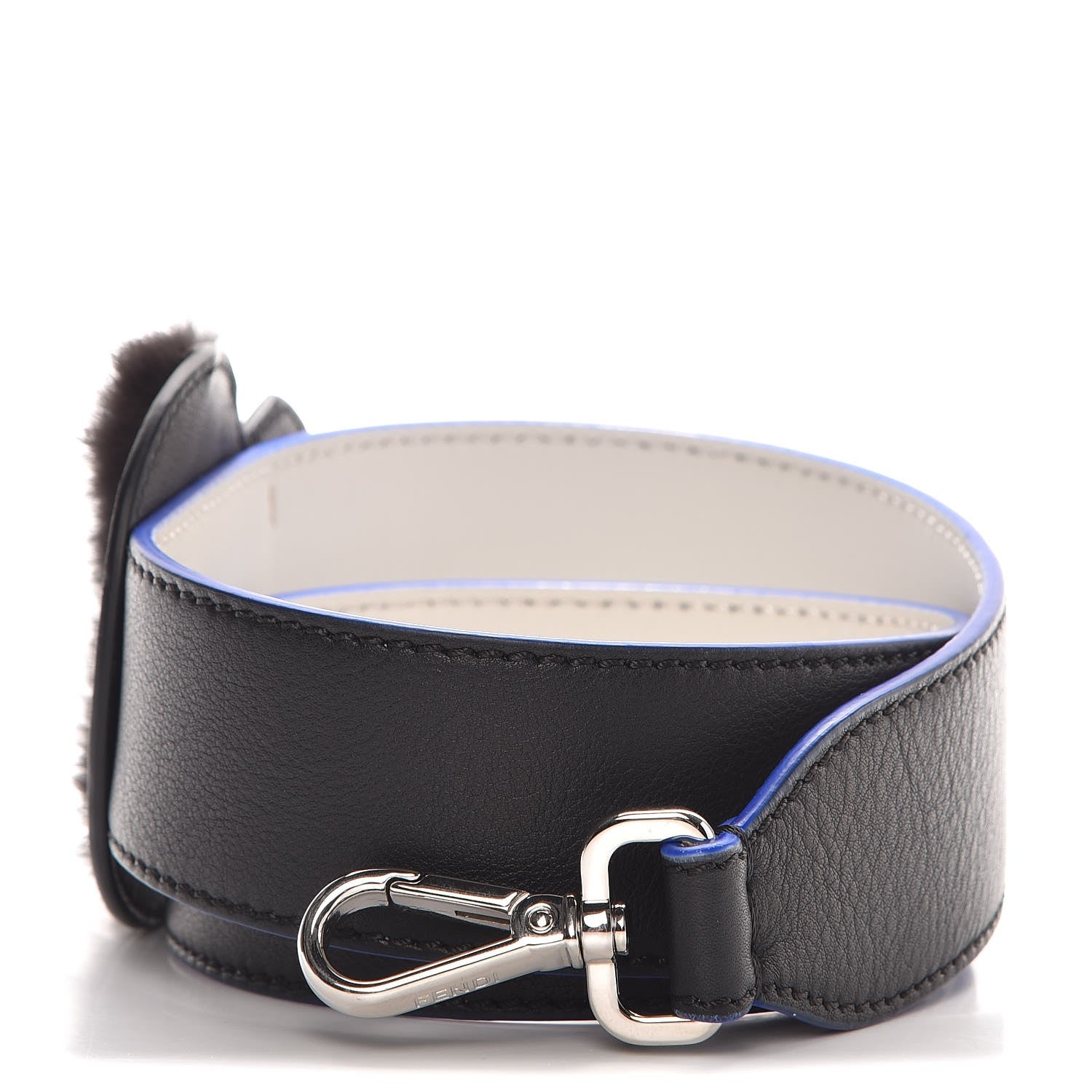 Fendi Vitello Dolce Mink Fur Karlito Inlay Strap You Black Multicolor 1 of 6