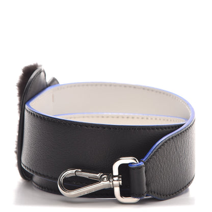 Fendi Vitello Dolce Mink Fur Karlito Inlay Strap You Black Multicolor 1 of 6