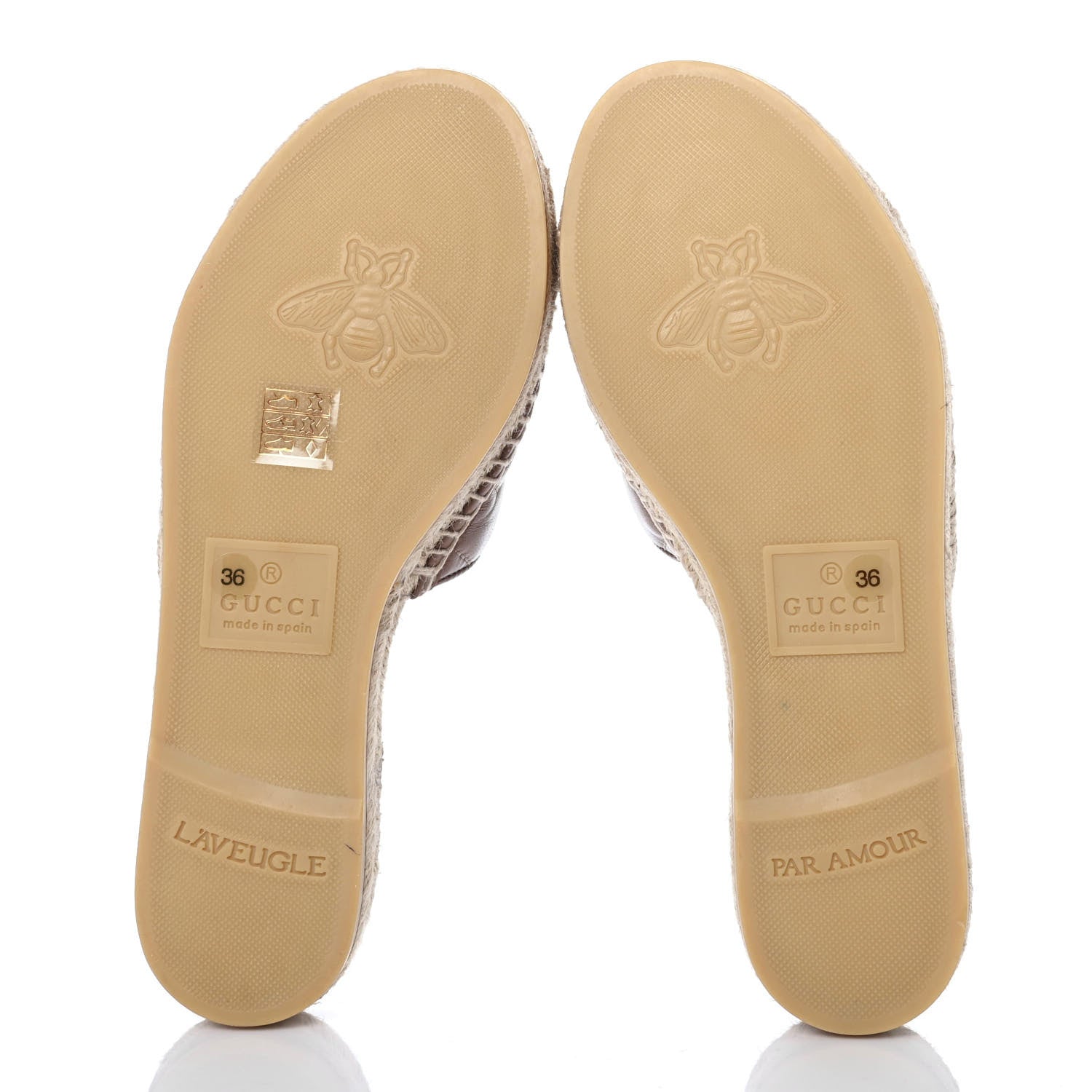 Gucci Nappa Matelasse GG Marmont Espadrille Slide Sandals 36 Porcelain Rose 4 of 4