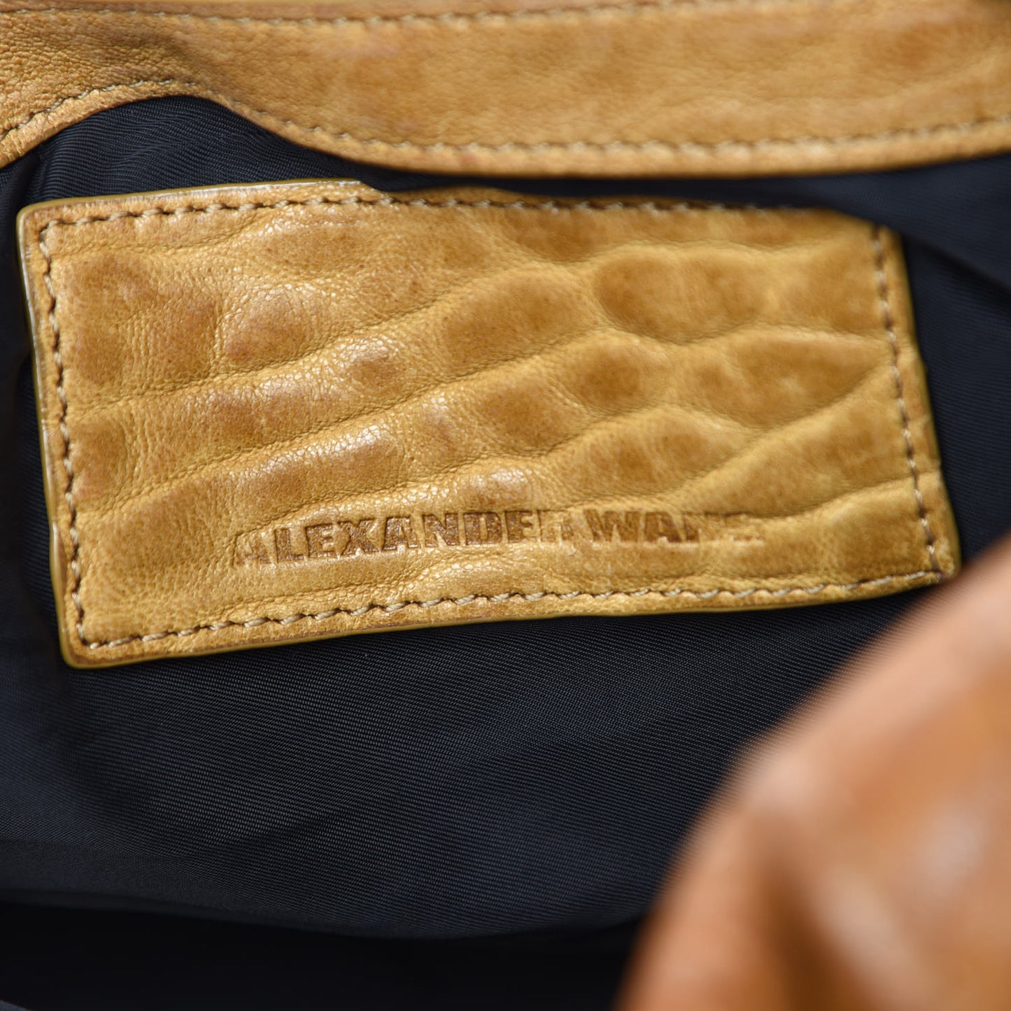 Pebbled Lambskin Rocco Duffel Mustard