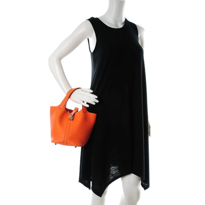 Hermes Togo Picotin Lock 18 PM Orange 2 of 9