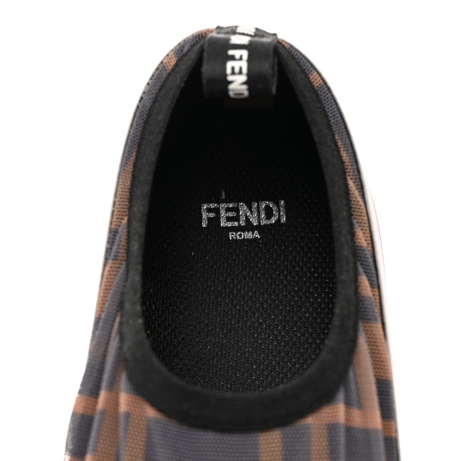 Fendi Technical Mesh Tulle Slip On Sneaker 37 Rose Tobacco 7 of 7