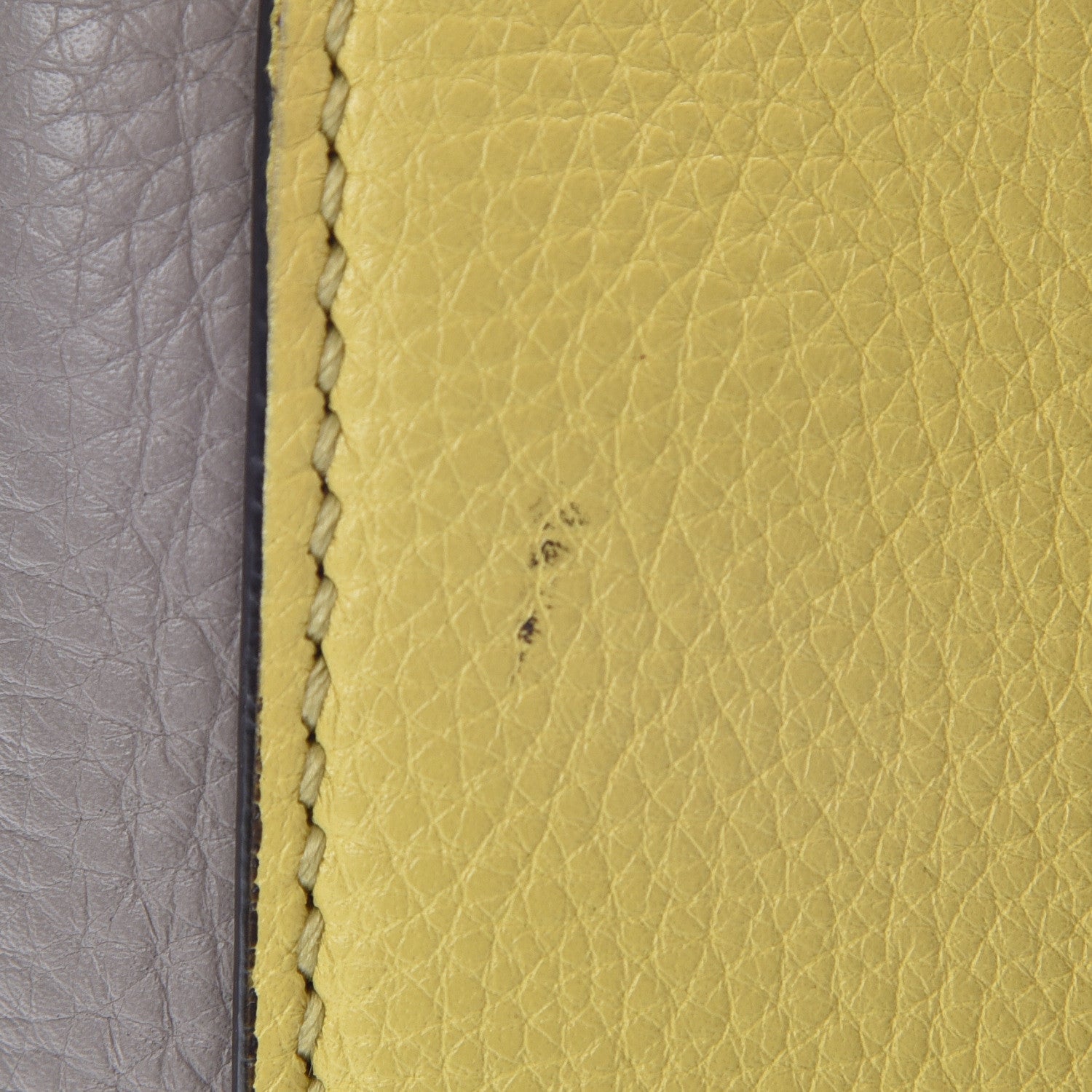Gucci Pebbled Calfskin Medium Bamboo Shopper Tote Citrus Grey 11 of 13