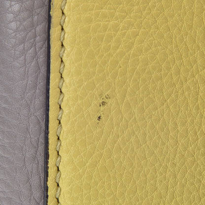 Gucci Pebbled Calfskin Medium Bamboo Shopper Tote Citrus Grey 11 of 13