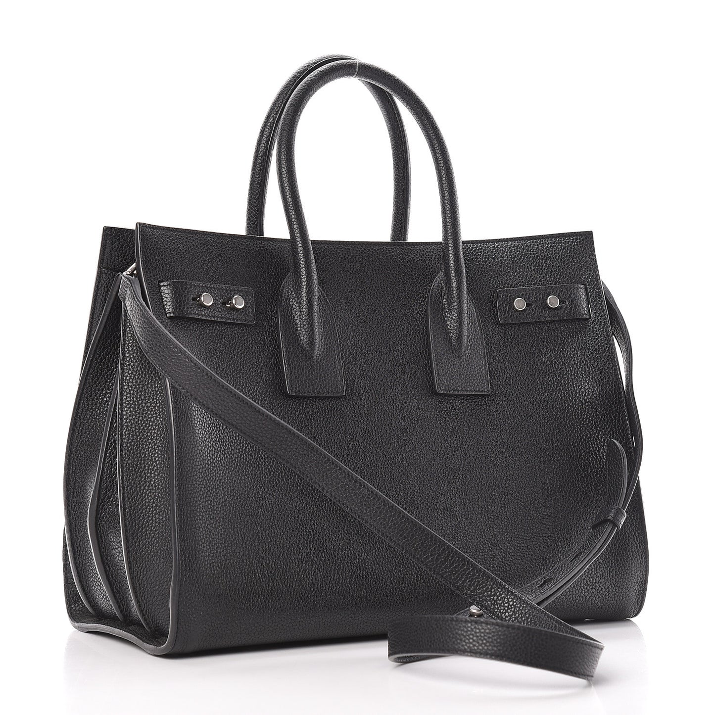 Grained Calfskin Small Supple Sac De Jour Black