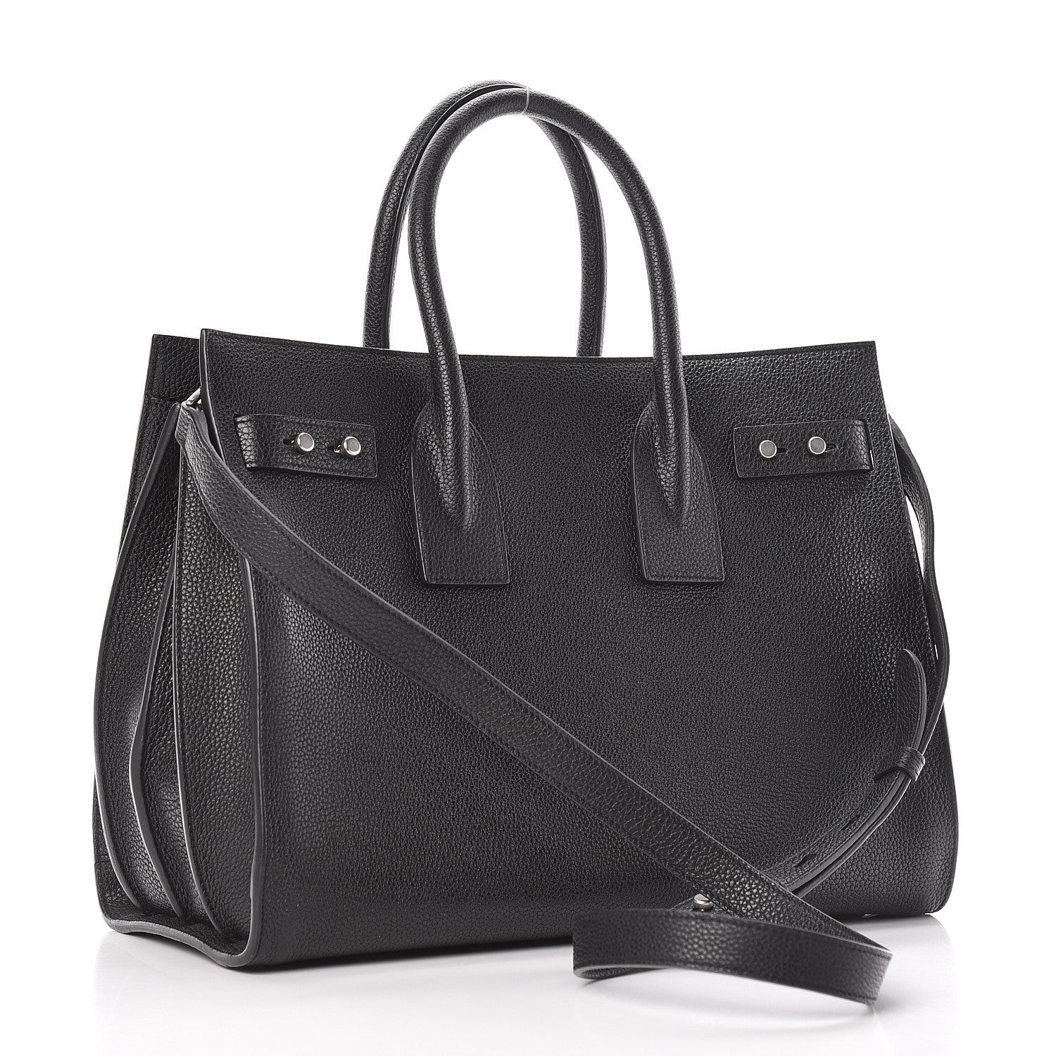 Saint Laurent Grained Calfskin Small Supple Sac De Jour Black 3 of 16