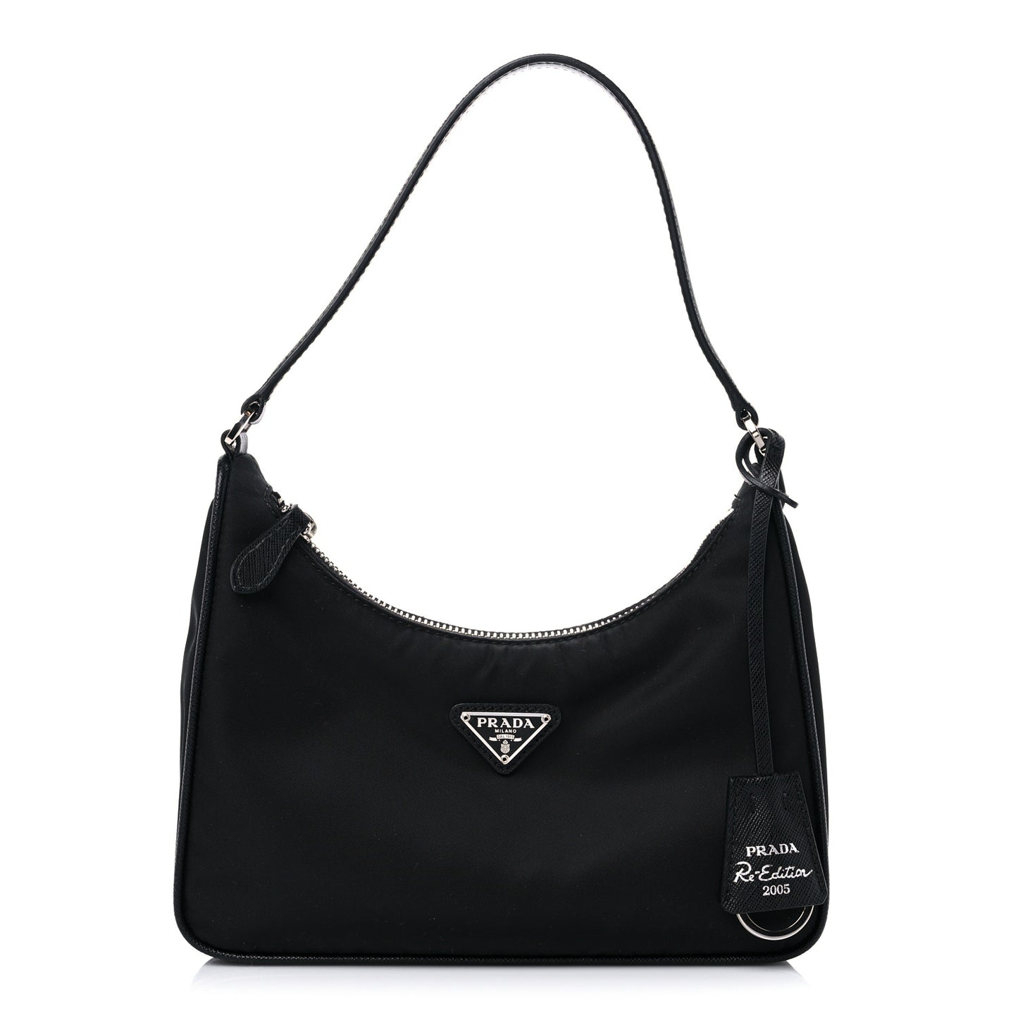 Tessuto Nylon Saffiano Mini Re-Edition 2005 Bag Black