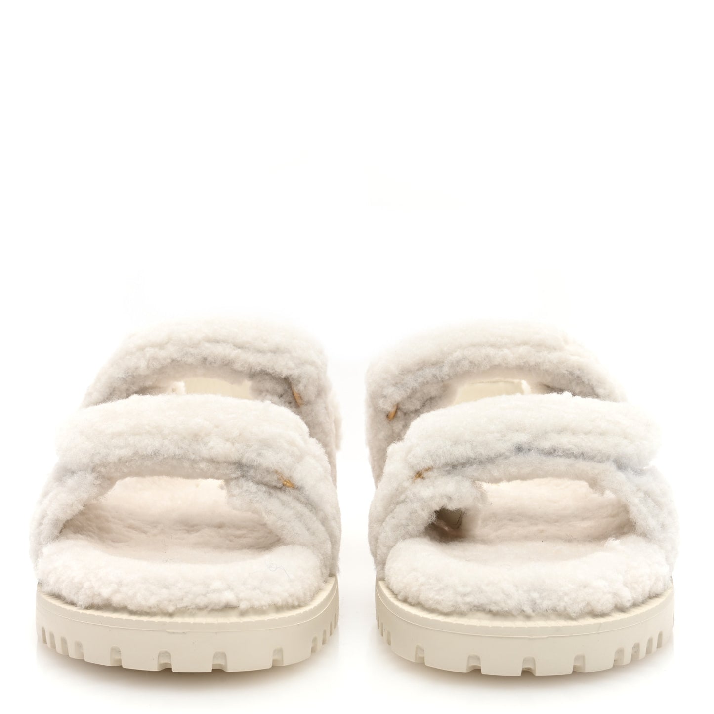 Shearling Dioract 10mm Sandals 39 Off White