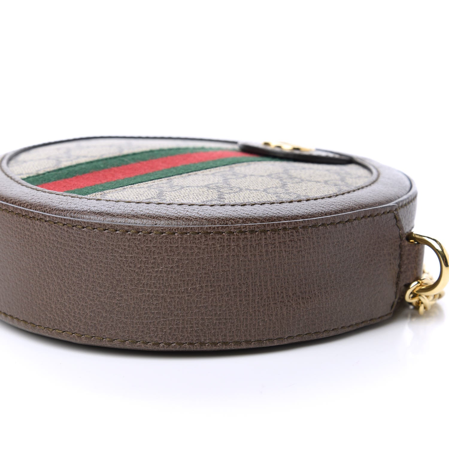 Gucci GG Supreme Monogram Web Mini Ophidia Round Shoulder Bag Brown 7 of 10