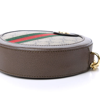 Gucci GG Supreme Monogram Web Mini Ophidia Round Shoulder Bag Brown 7 of 10