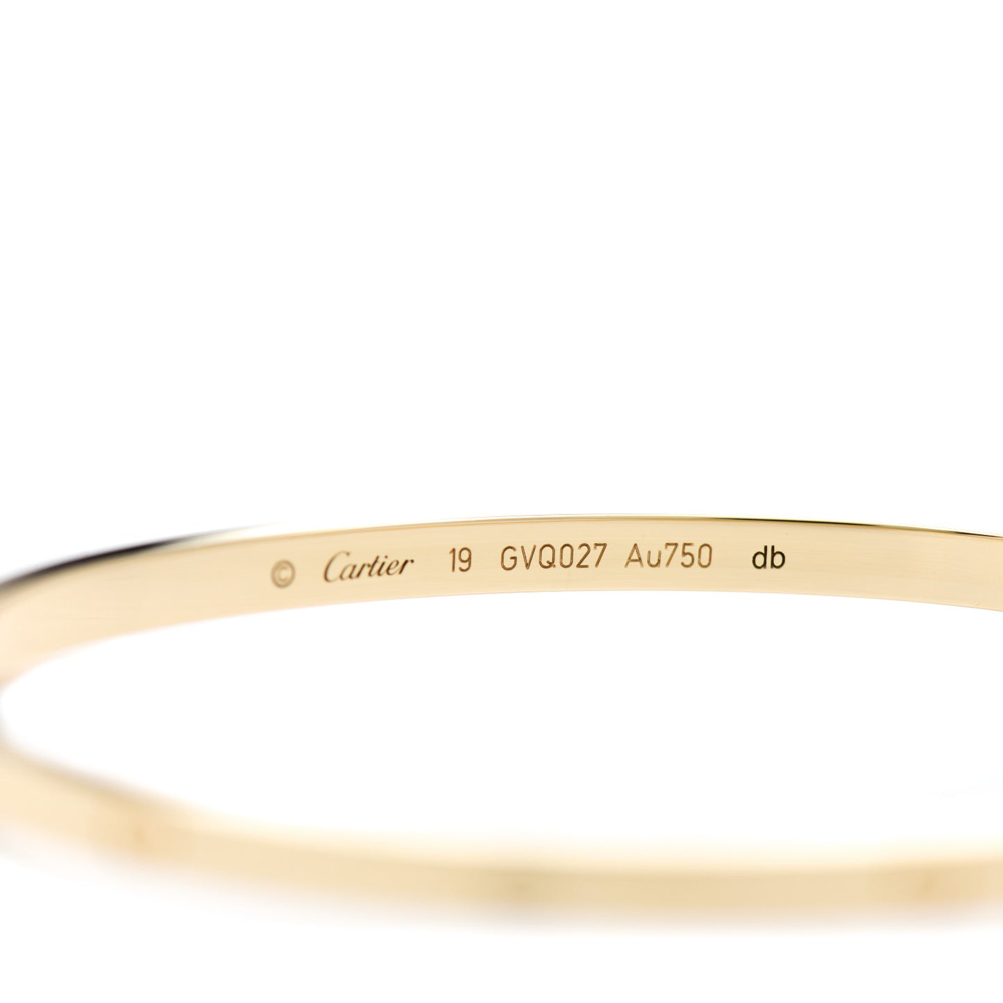 18K Yellow Gold Small LOVE Bracelet 19