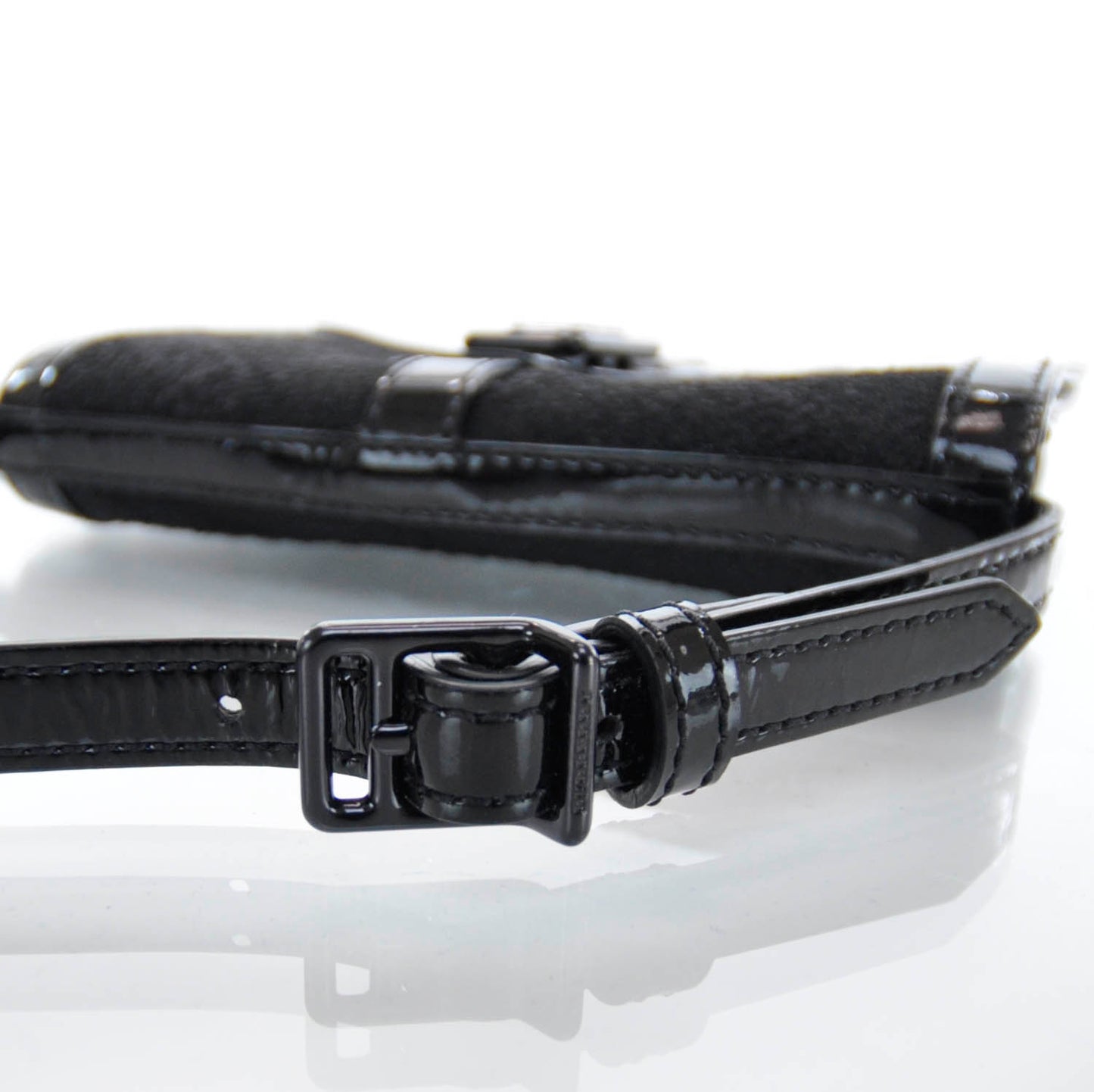 Patent Glitter Nova Check Bag Black