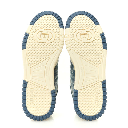 Gucci New Denim Delave GG Monogram Womens Re-Web Sneakers 40 Light Blue Royale 6 of 9