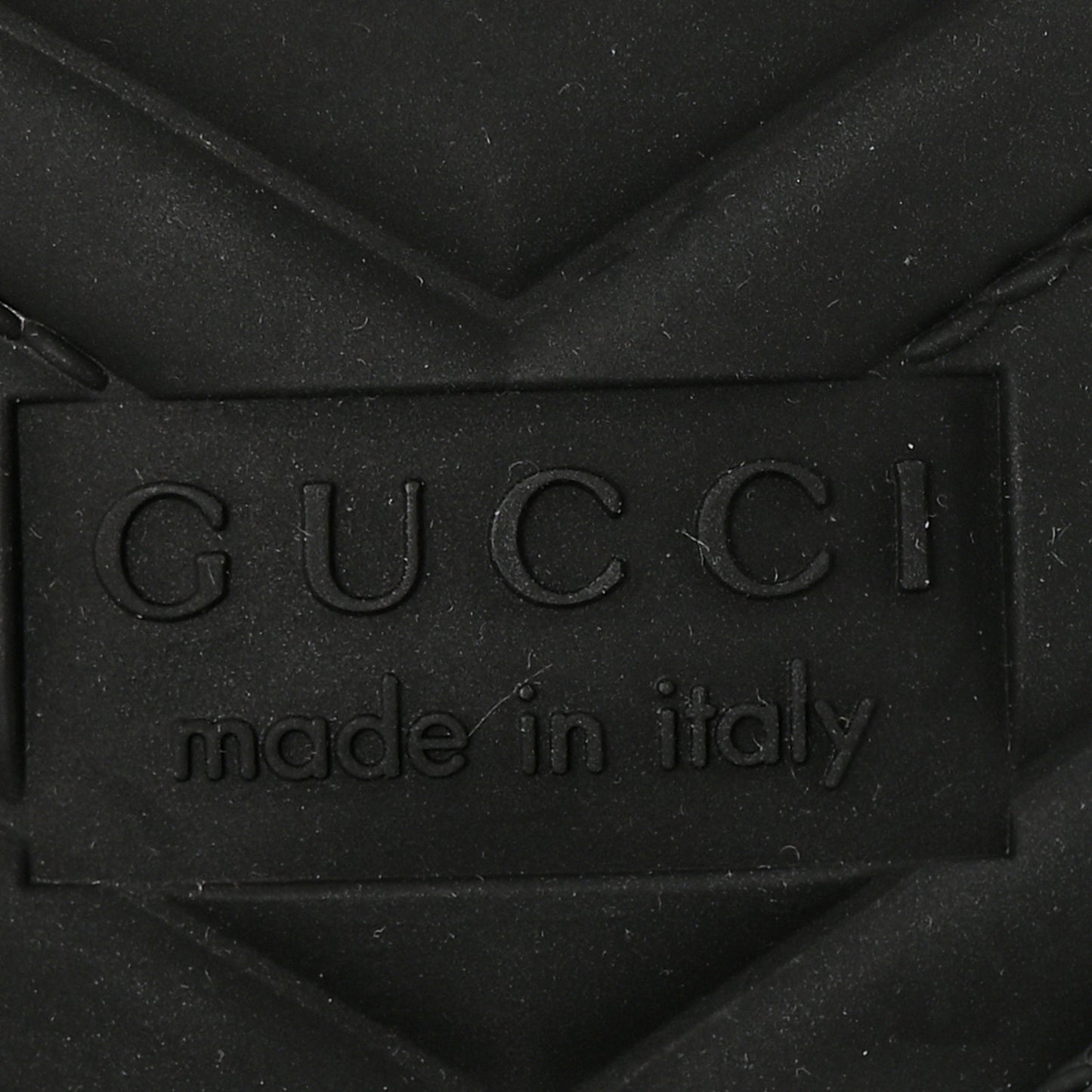 Rubber Gucci Logo Womens Platform 20/60mm Slide Sandals 38 Black