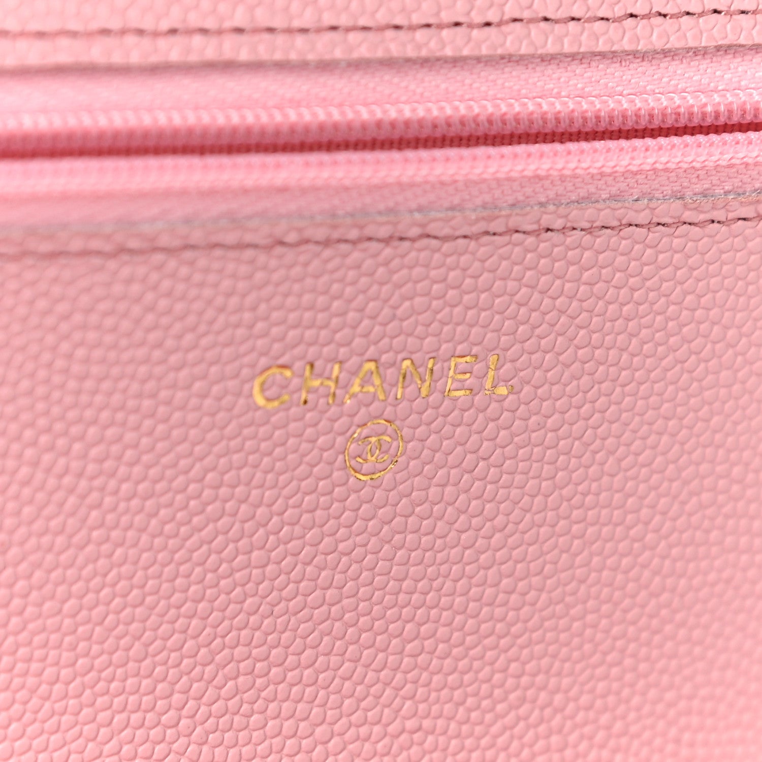 Chanel Caviar Quilted Wallet on Chain WOC Light Pink 5 of 12