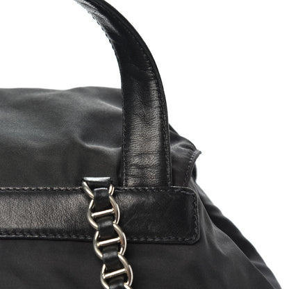 Prada Tessuto Nylon Chain Backpack Asfalto 9 of 9