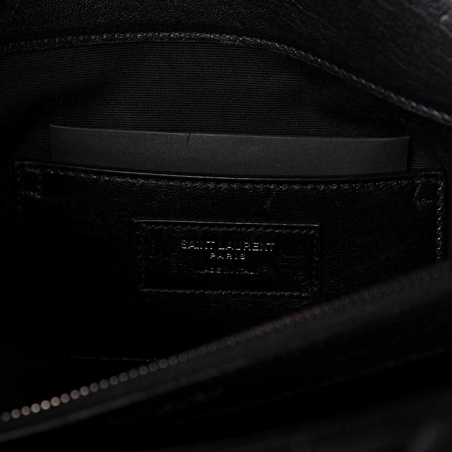 Saint Laurent Sheepskin Matelasse Chevron Monogram Large College Satchel Black 7 of 10