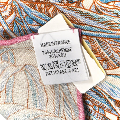 Hermes Cashmere Silk All'Orto Botanico di Palermo Rose Naturel Bleu 3 of 5