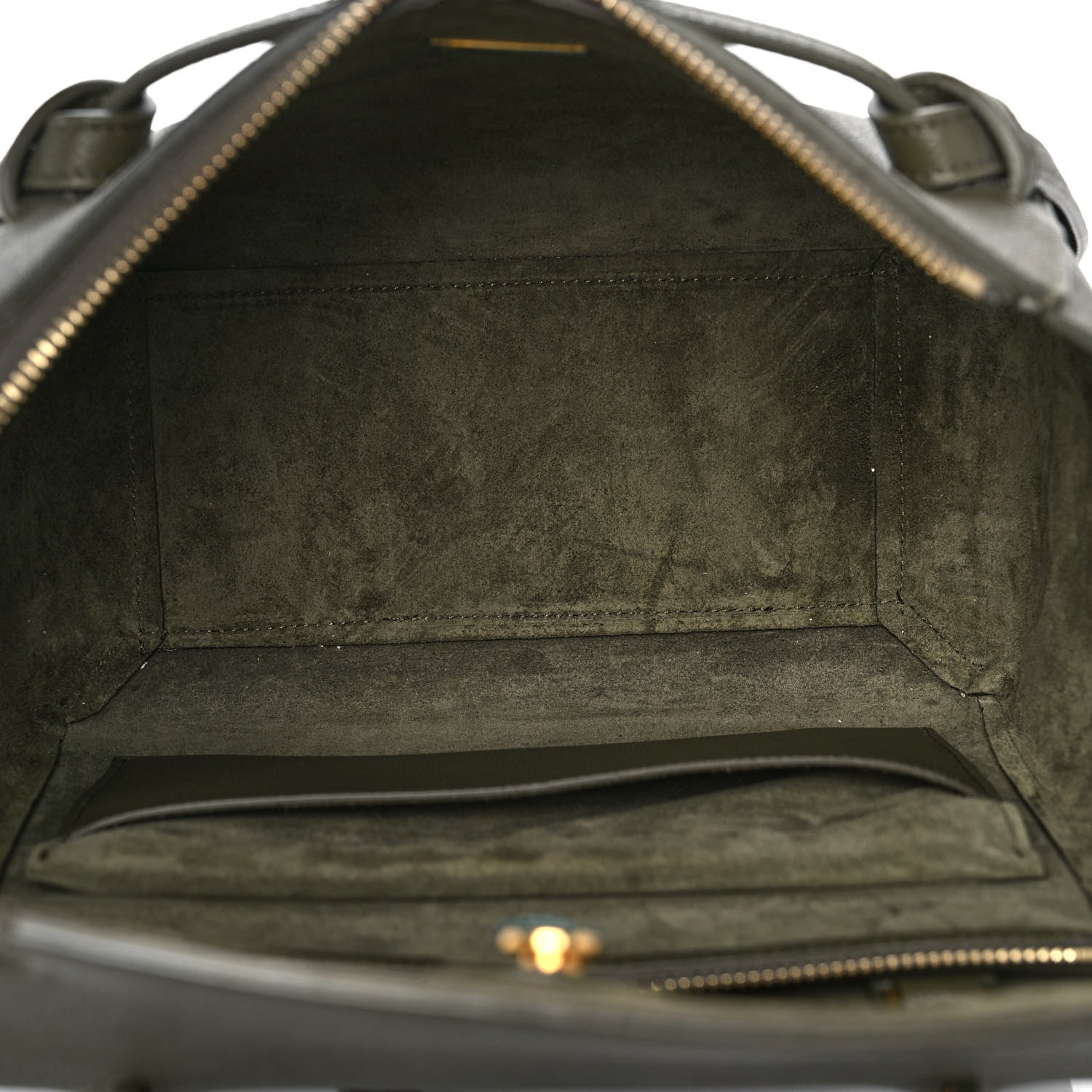 Celine Grained Calfskin Micro Belt Bag Dark Olive 4 of 8