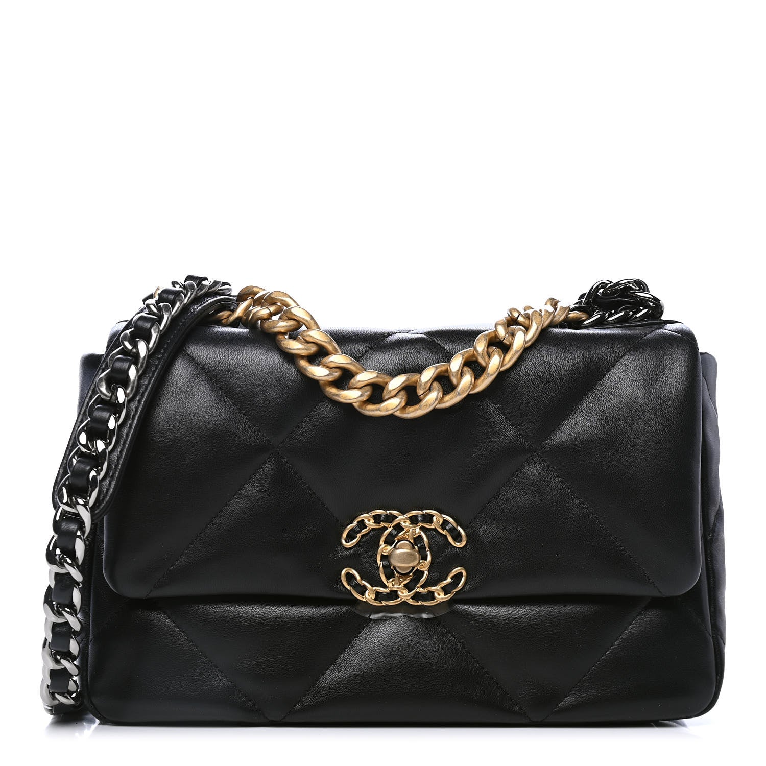 Chanel Lambskin Quilted Medium Chanel 19 Flap Black 1 of 4