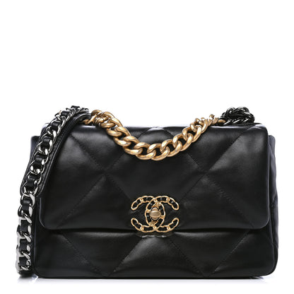 Chanel Lambskin Quilted Medium Chanel 19 Flap Black 1 of 4