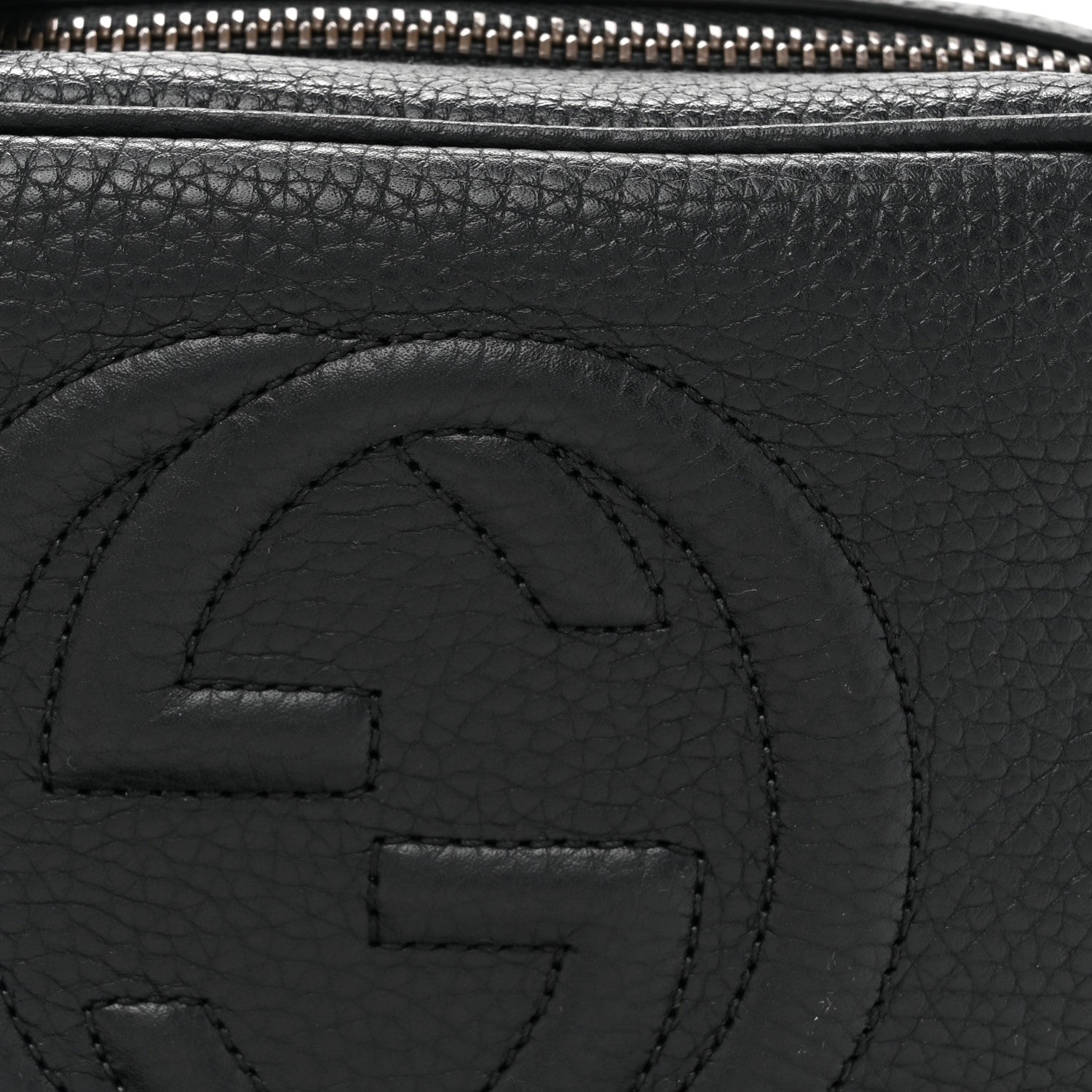 Gucci Pebbled Calfskin Mini Soho Disco Bag Black 8 of 10