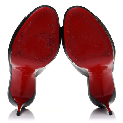 Christian Louboutin Shiny Nappa Pigamule 100 Slide Sandals 37 Black 5 of 9