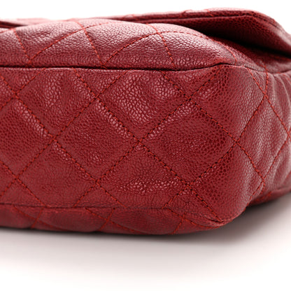 Chanel Iridescent Caviar Quilted Large Chic Flap Red 10 of 14