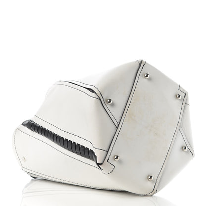 Proenza Schouler Smooth Calfskin Medium Hex Bucket Bag Black White 5 of 16