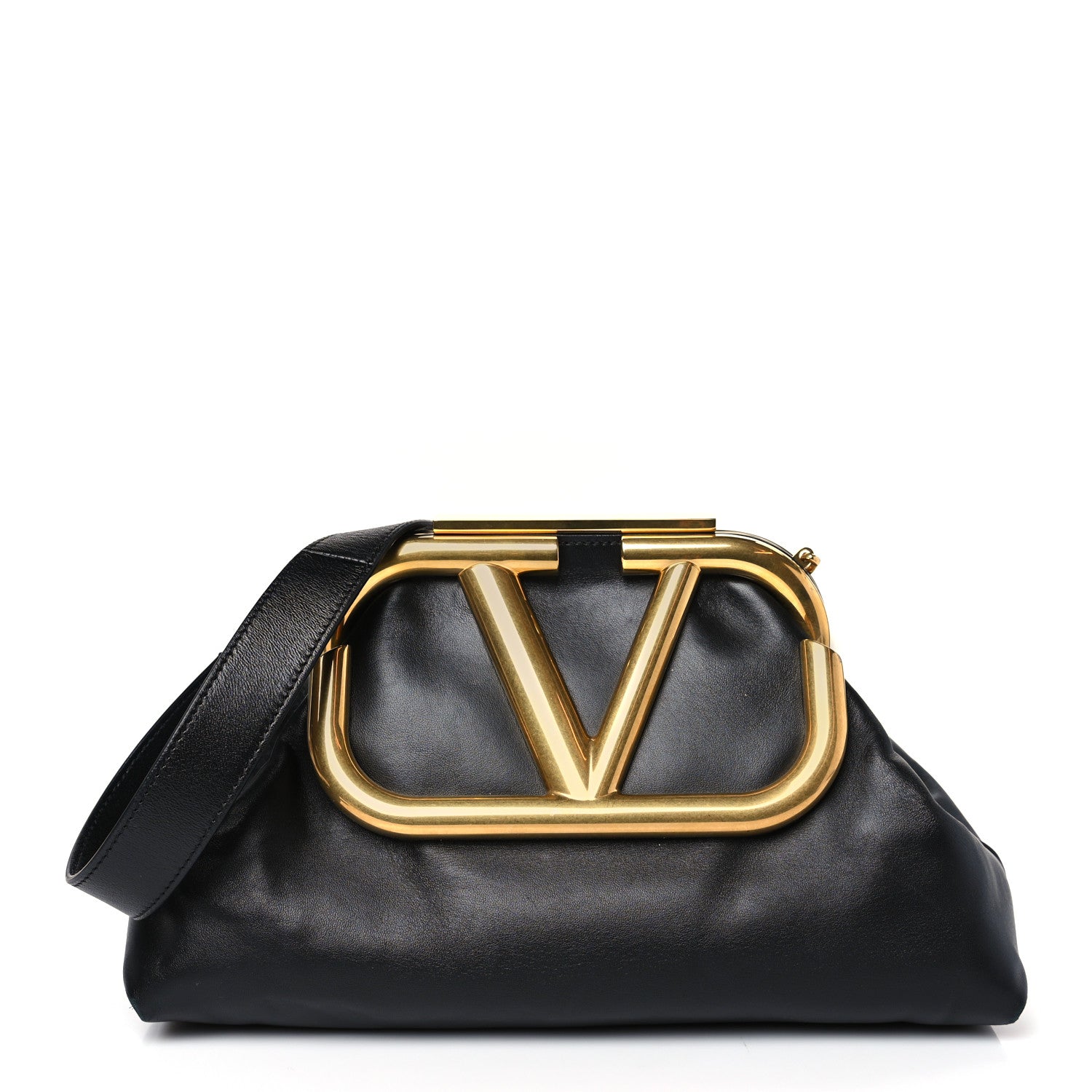 Valentino Garavani Calfskin Supervee Clutch Black 1 of 10