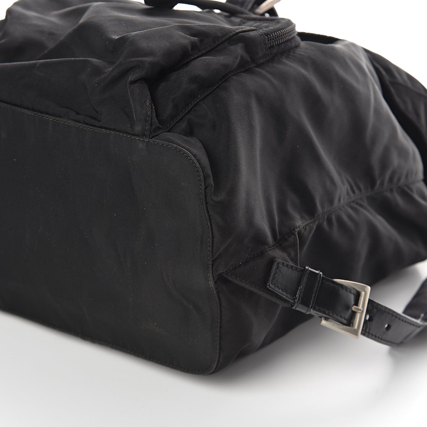 Nylon Vela Medium Cinch Backpack Black