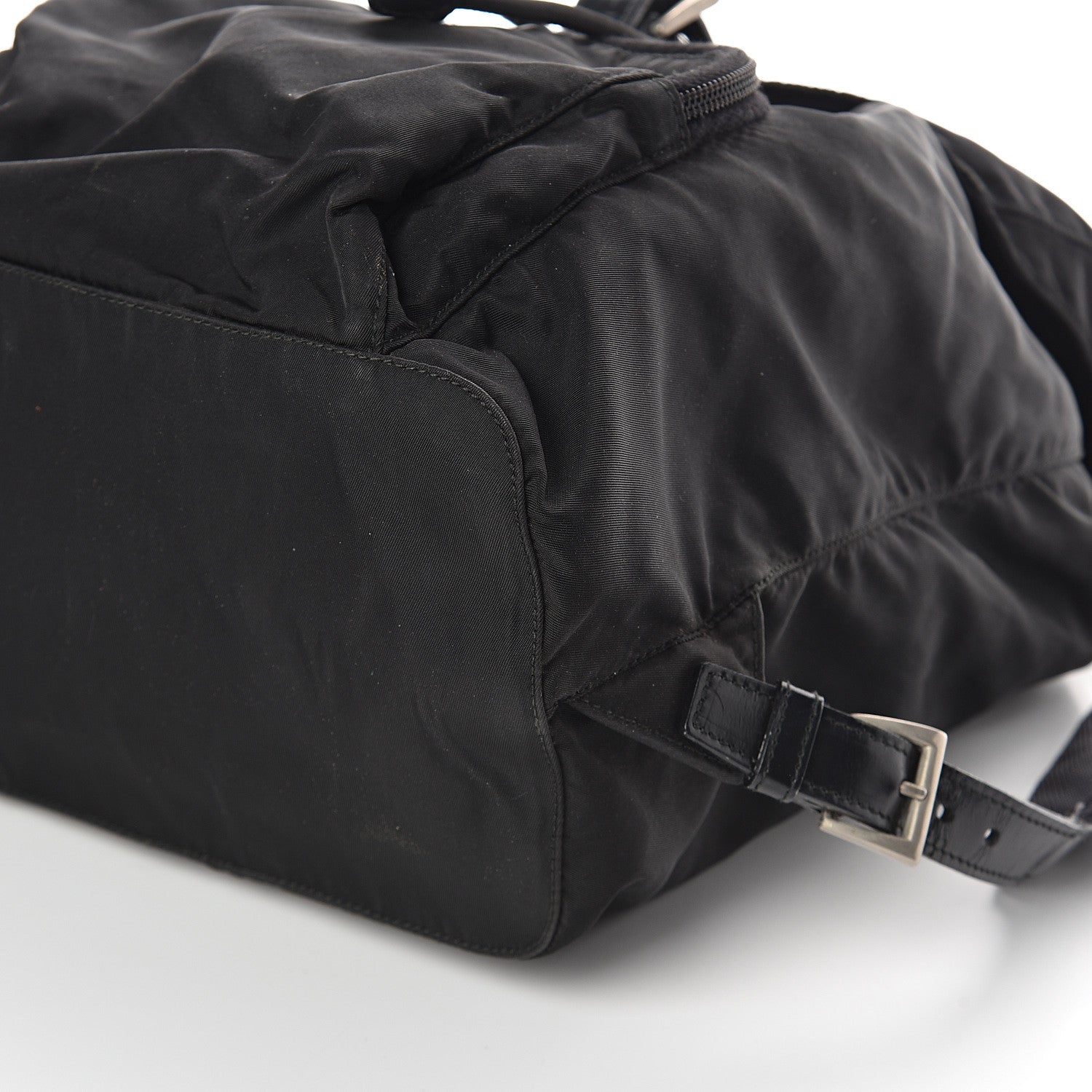 Prada Nylon Vela Medium Cinch Backpack Black 11 of 11