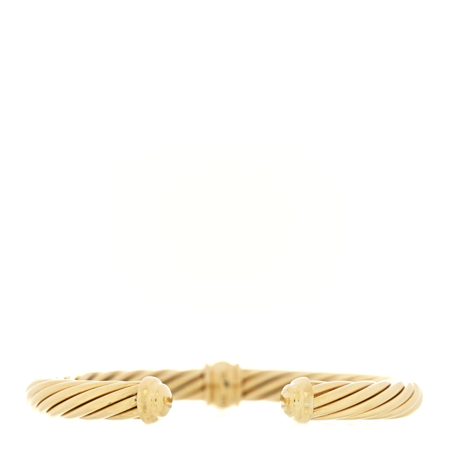 18K Yellow Gold Diamond 7mm Cable Classics Single Station Bracelet