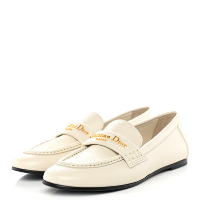 Christian Dior Calfskin Dior Boy Loafers 37.5 White 2 of 9