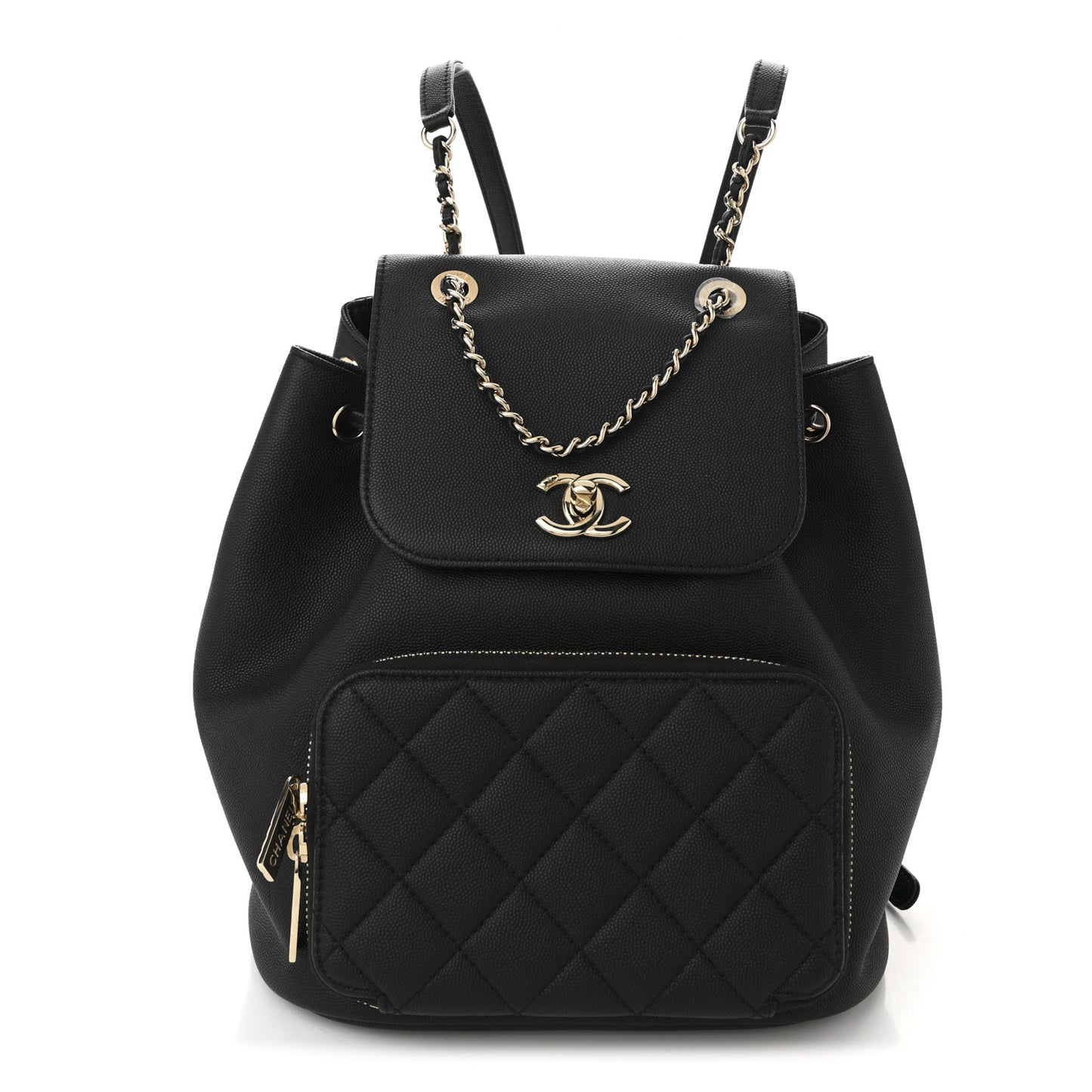 Caviar Quilted Business Affinity Backpack Black