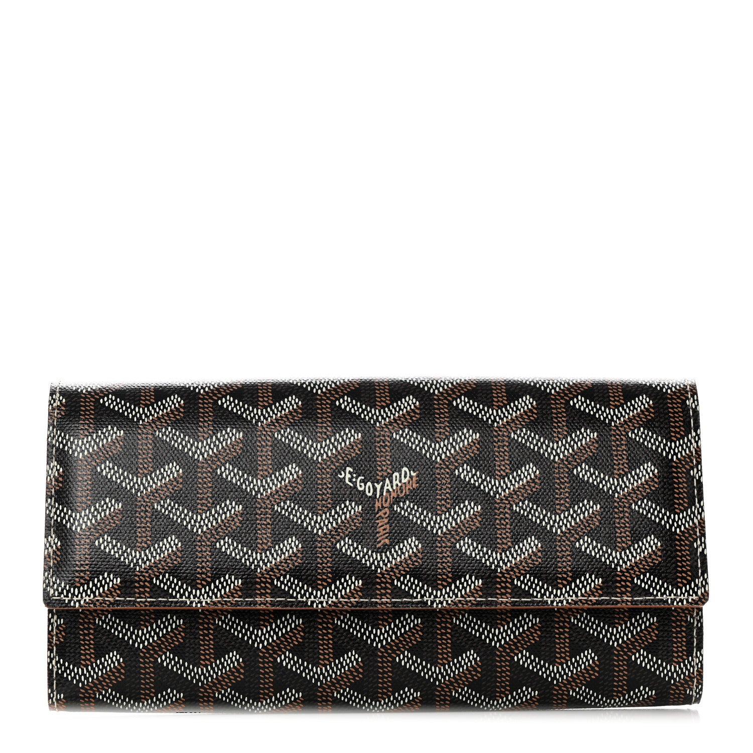 Goyard Goyardine Varenne Long Wallet Black Gold 1 of 7