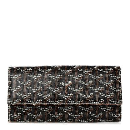 Goyard Goyardine Varenne Long Wallet Black Gold 1 of 7