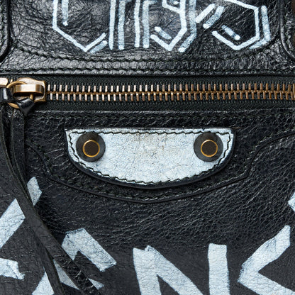 Balenciaga Agneau Classic Hardware Graffiti All Over S City Black 9 of 11
