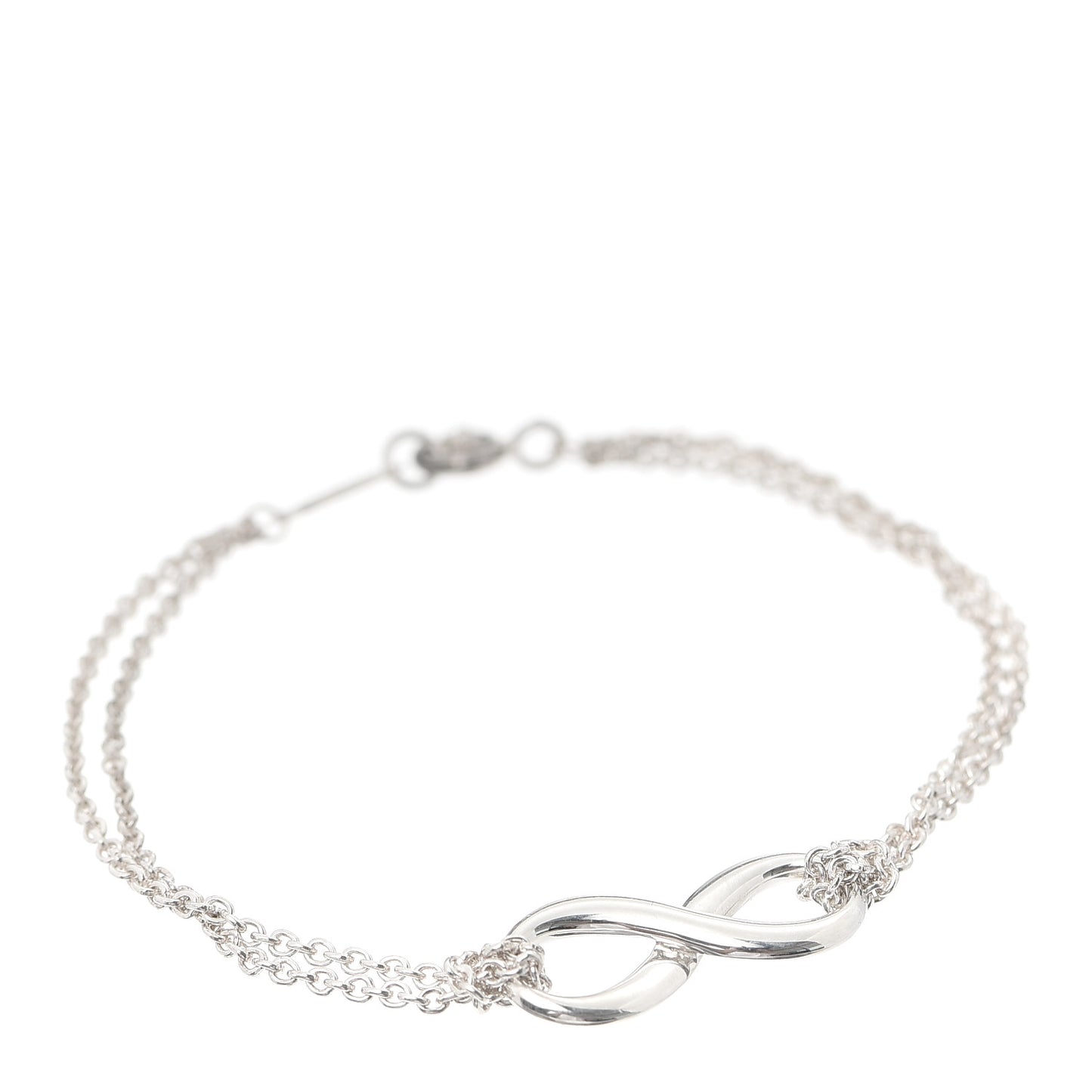 Sterling Silver Infinity Double Chain Bracelet