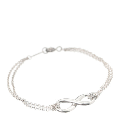 Tiffany Sterling Silver Infinity Double Chain Bracelet 1 of 5