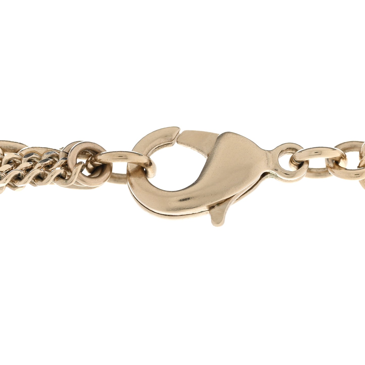 Crystal CC Multi Strand Chain Necklace Gold