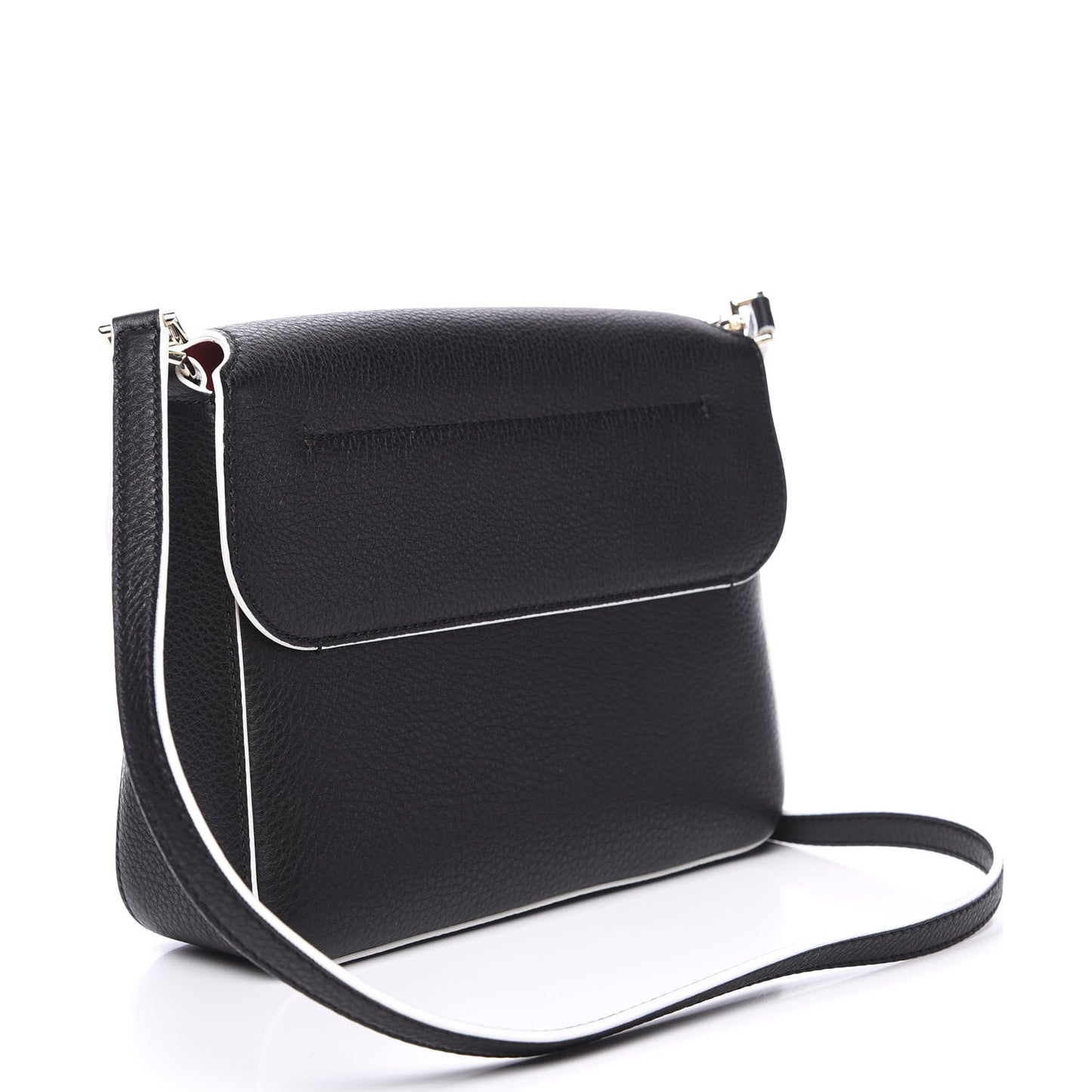 Calfskin Small Nobile Shoulder Bag Black Red