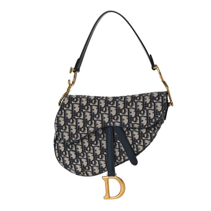 Christian Dior Oblique Saddle Bag Blue 1 of 10